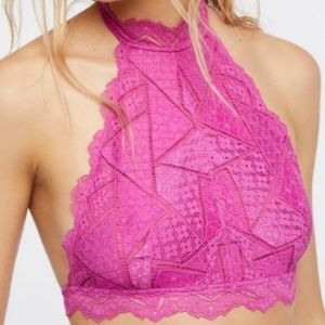 Free People Moonstruck Lace Bralette High Neck